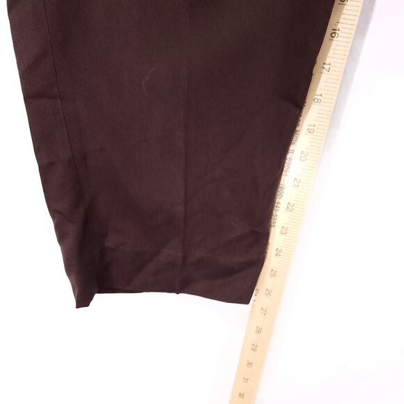 The Reset R Label Trouser Pant Size Medium Pleated Slouchy Cropped Brown Trouser - Picture 6 of 13